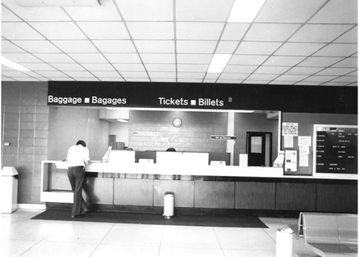 ticket counter at the port aux basque terminal