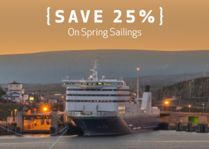 Save 25% on Spring Sailings