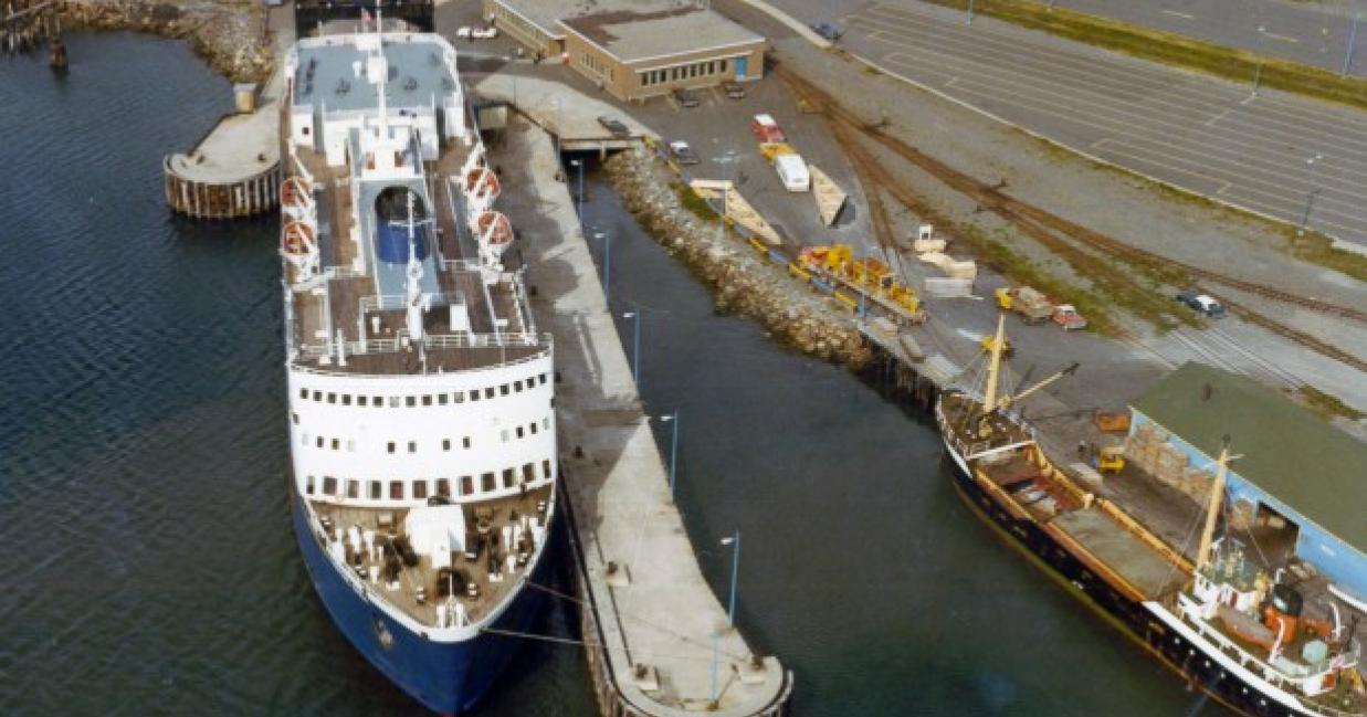 aerial of argentia ferry terminal