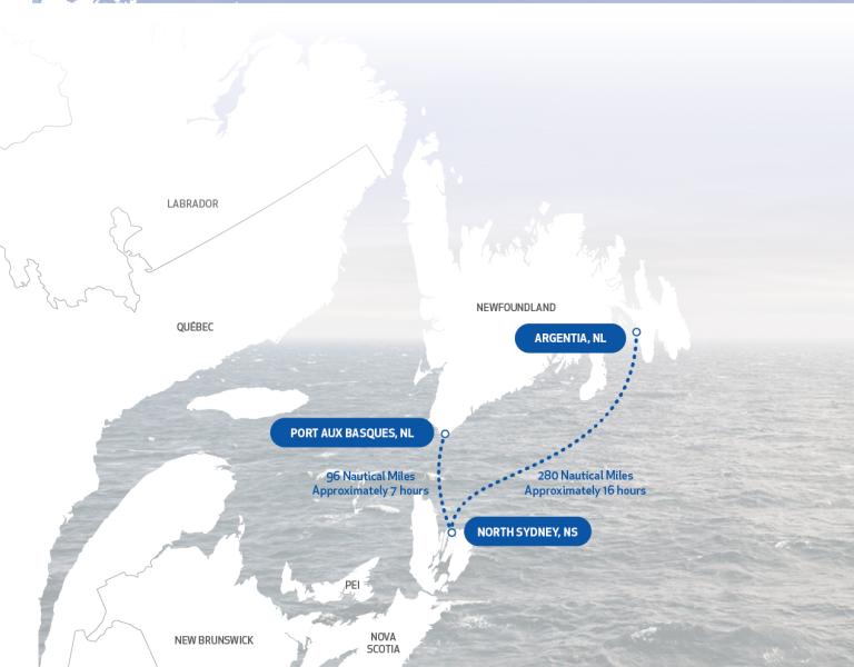 Marine Atlantic Sailing Route Map