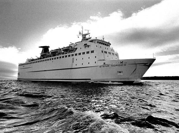 Image: black and white, MV Stena Nordica
