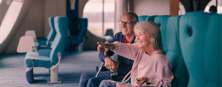 couple sitting on ferry