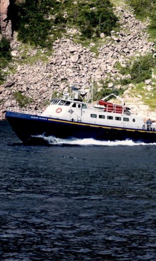 Image: the MV Marine Runner